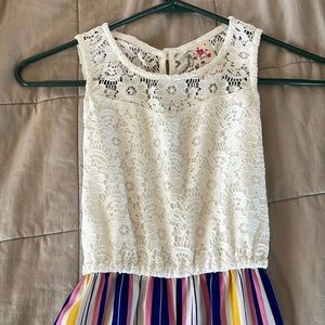 Girls Striped Jumpsuit